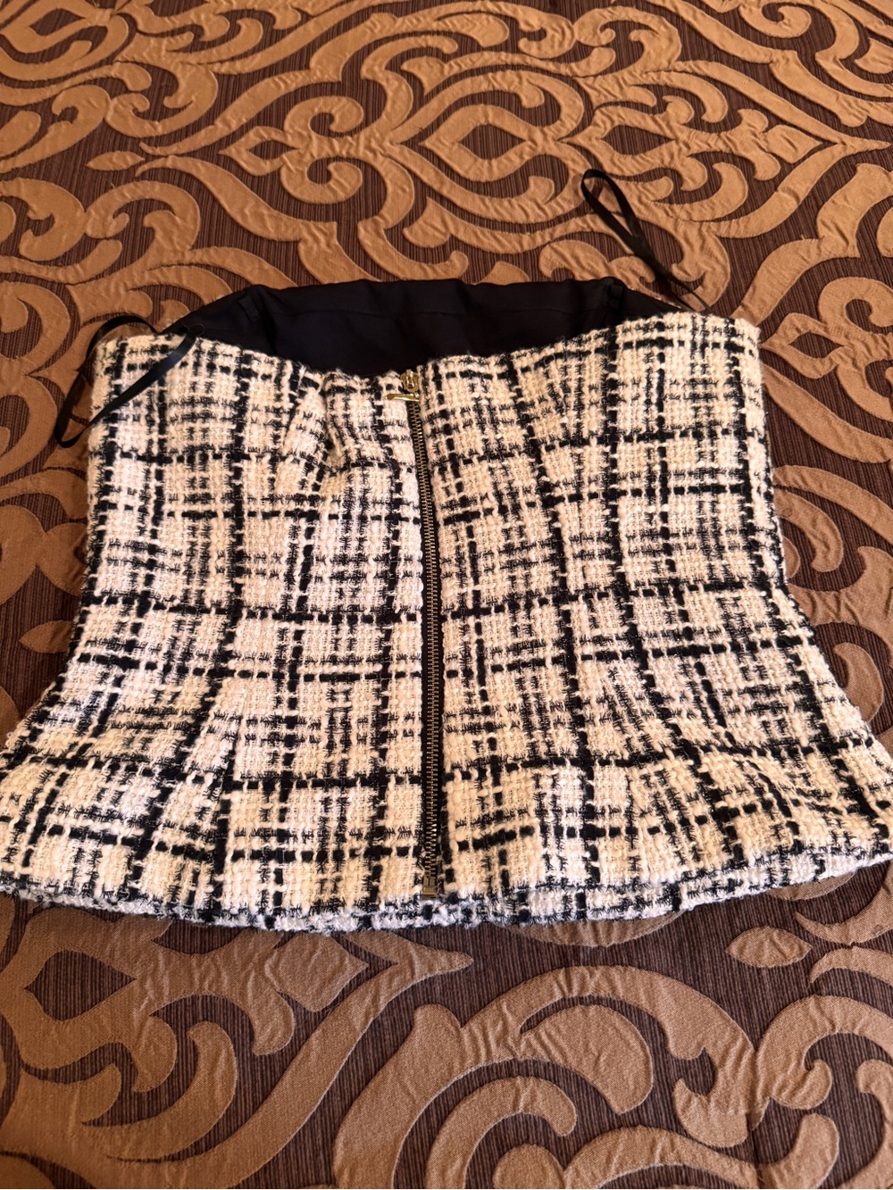 White House Black Market Black & Cream Tweed Bustier Duo - Picture 8 of 11